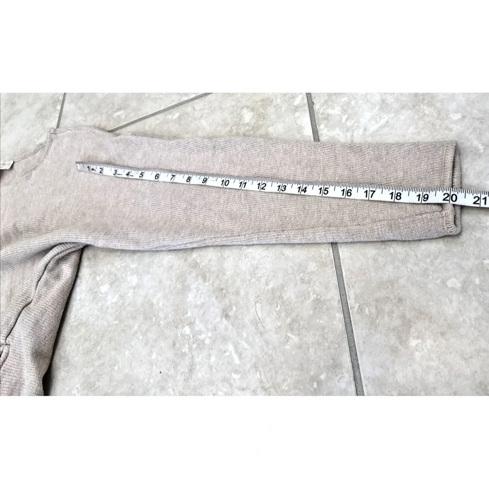 Michael Kors Womens Beige Long Sleeve Side Zip Knitted Pullover Sweater Size M